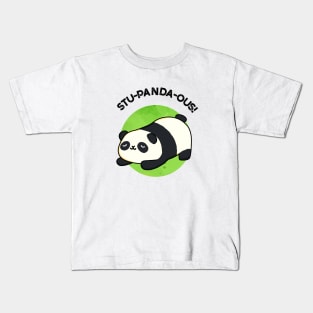 Stu-panda-ous Cute Animal Panda Pun Kids T-Shirt